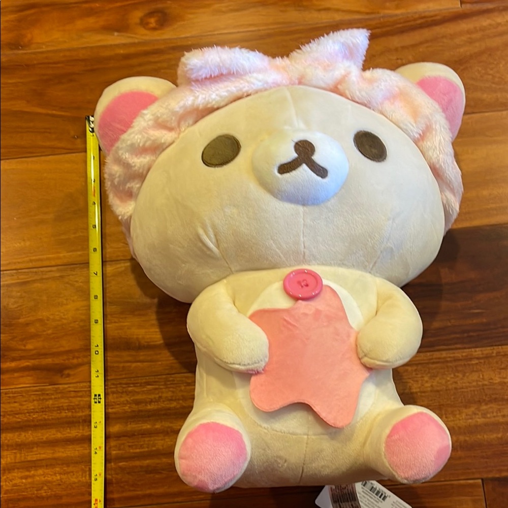 Adorable Pink and Cream Rilakkuma Plush Toy Round 1 prize - Picture 4 of 5